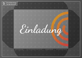 Briefumschlag Bastelbogen Vorderansicht mit Schriftzug Einladung